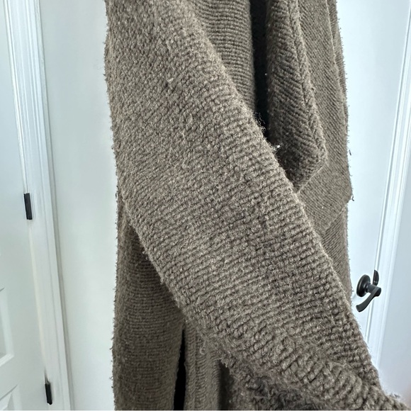 BB Dakota Taupe Knit Cardigan Coat Wool Mix Size XS - Picture 2 of 10